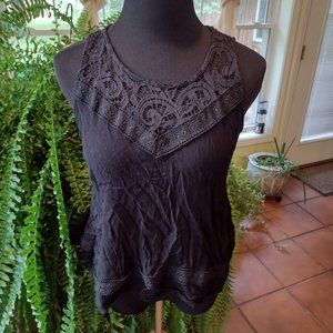 Black lacy top
